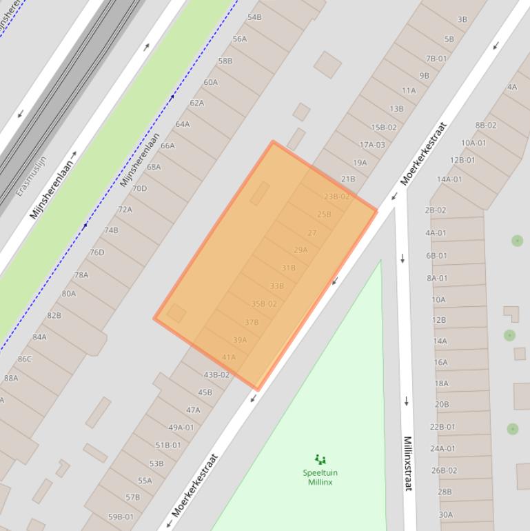 Kaart van postcodegebied 3081RM.