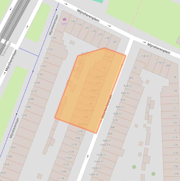 Kaart van postcodegebied 3081RP.