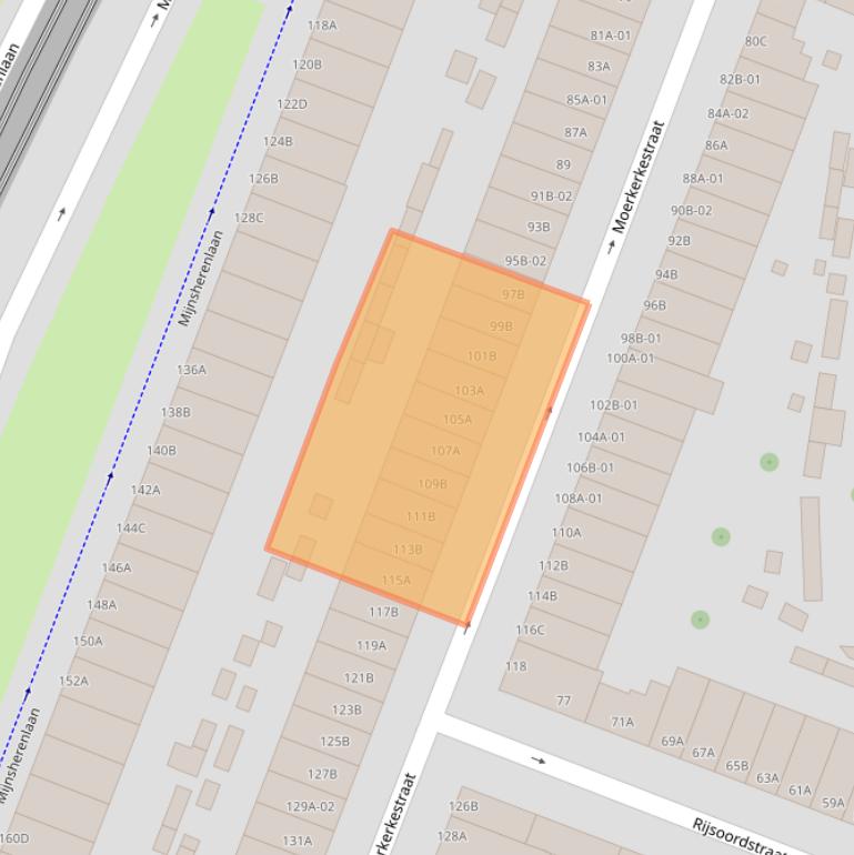 Kaart van postcodegebied 3081RR.