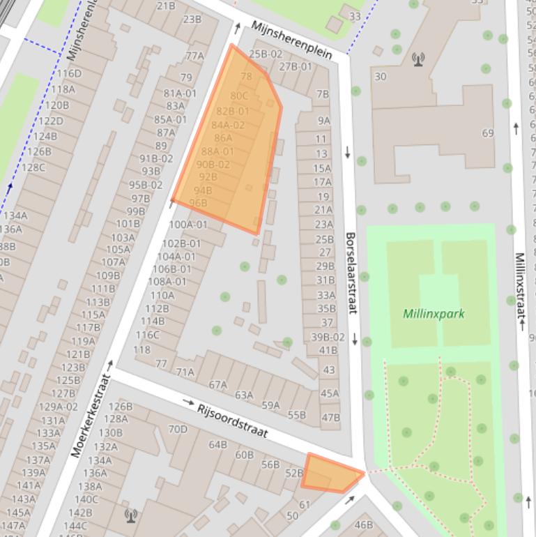 Kaart van postcodegebied 3081RW.