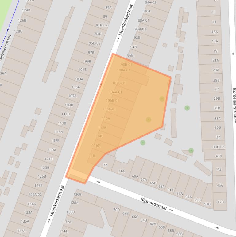 Kaart van postcodegebied 3081RX.