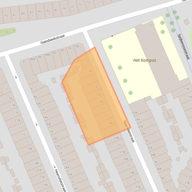 Kaart van postcodegebied 3081SB.