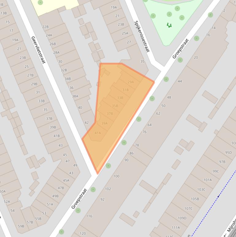 Kaart van postcodegebied 3081SG.