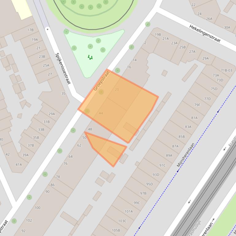 Kaart van postcodegebied 3081SK.