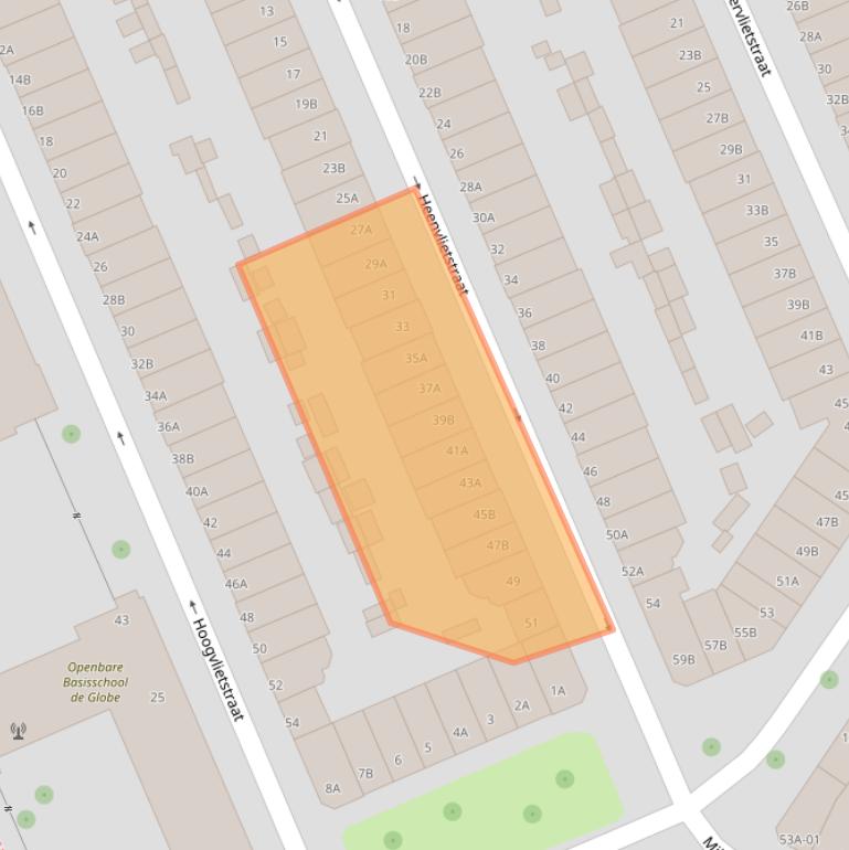 Kaart van postcodegebied 3081SN.