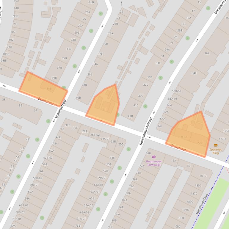 Kaart van postcodegebied 3081TE.