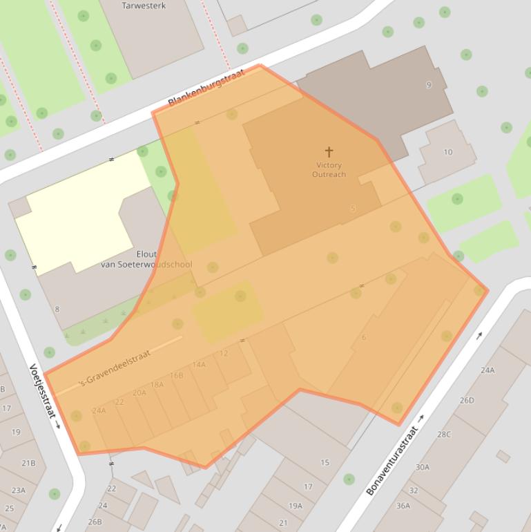 Kaart van postcodegebied 3081TJ.