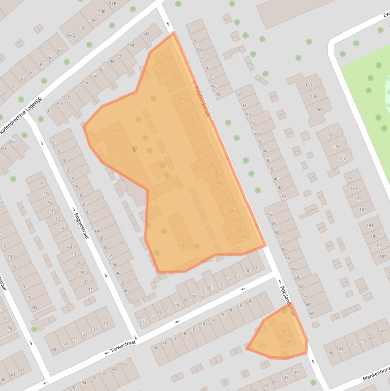 Kaart van postcodegebied 3081TK.