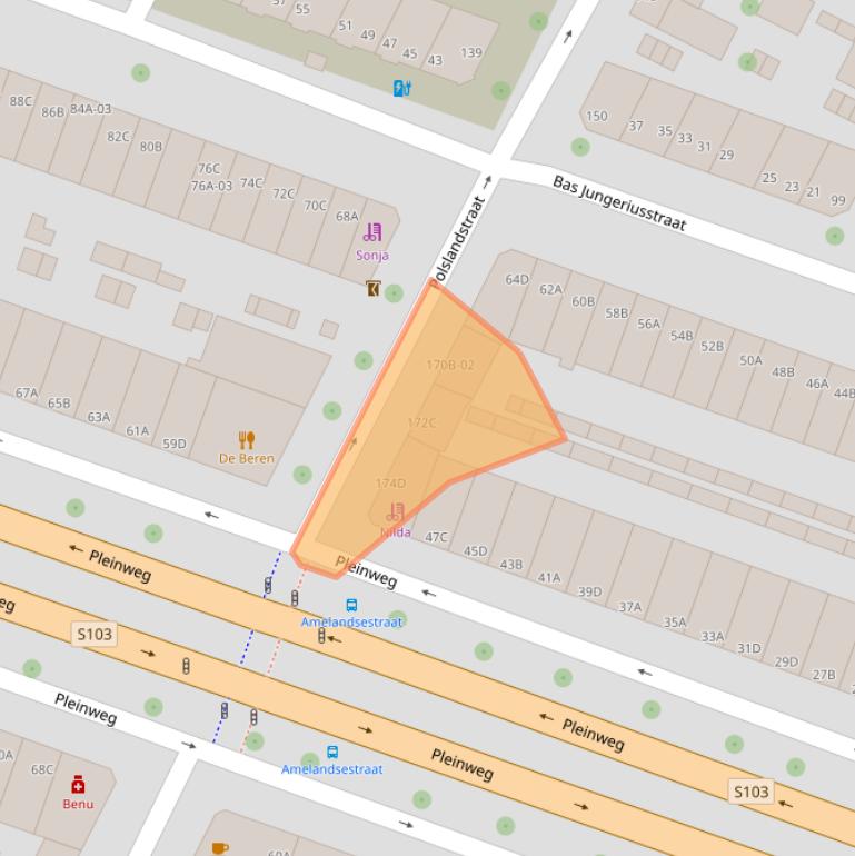 Kaart van postcodegebied 3081TX.