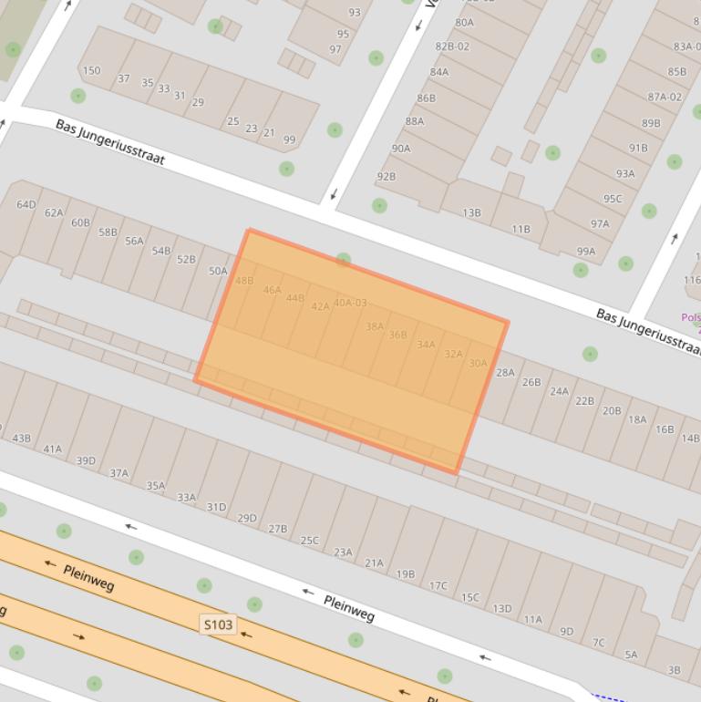 Kaart van postcodegebied 3081VE.