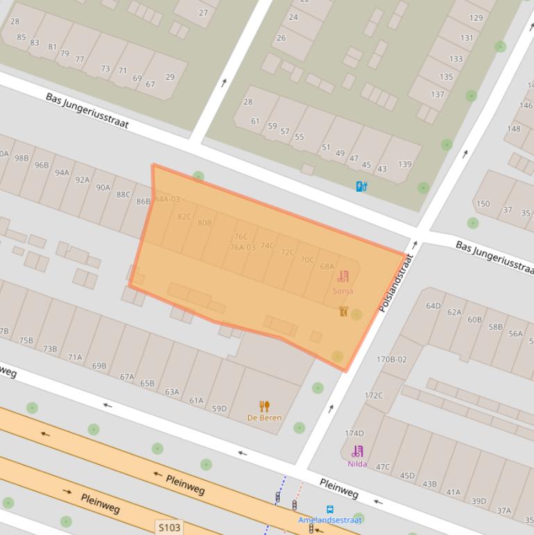 Kaart van postcodegebied 3081VH.