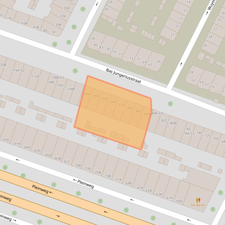 Kaart van postcodegebied 3081VJ.