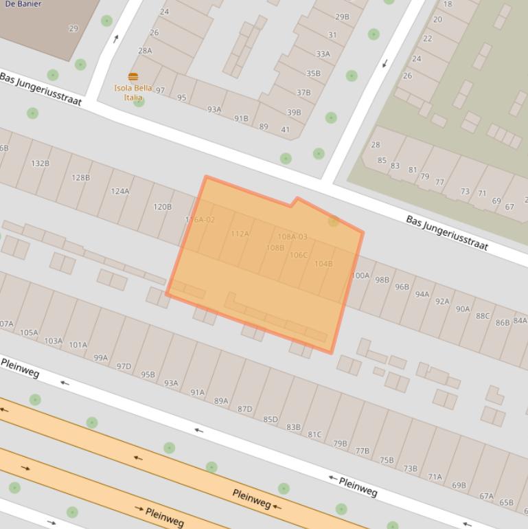 Kaart van postcodegebied 3081VK.