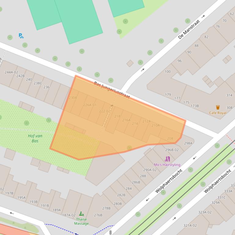 Kaart van postcodegebied 3081VR.