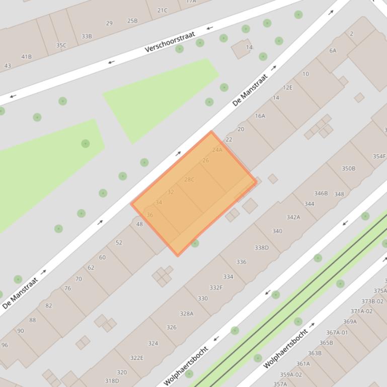 Kaart van postcodegebied 3081VW.