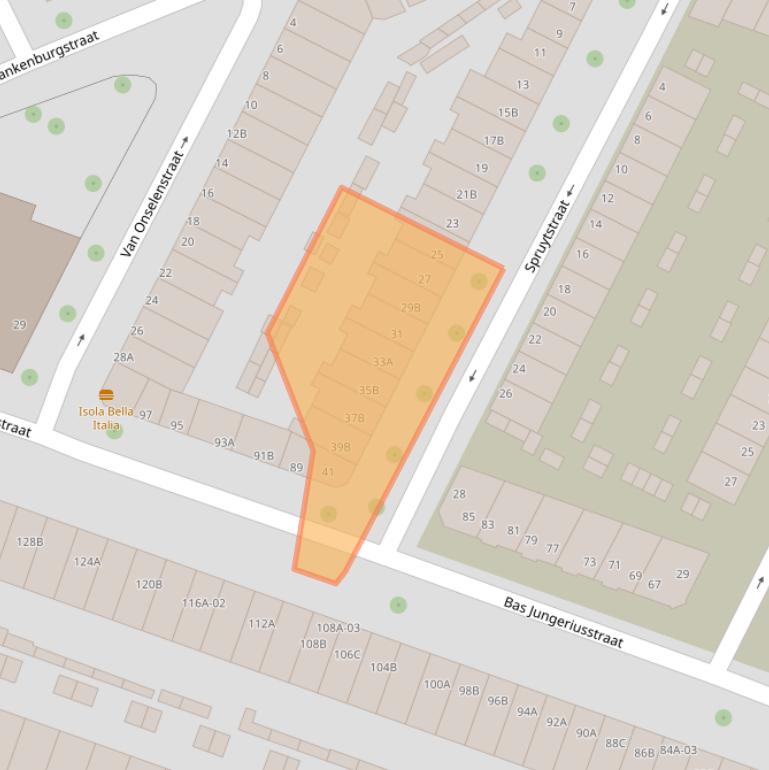 Kaart van postcodegebied 3081XH.