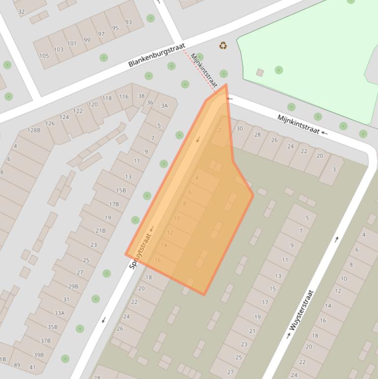 Kaart van postcodegebied 3081XJ.