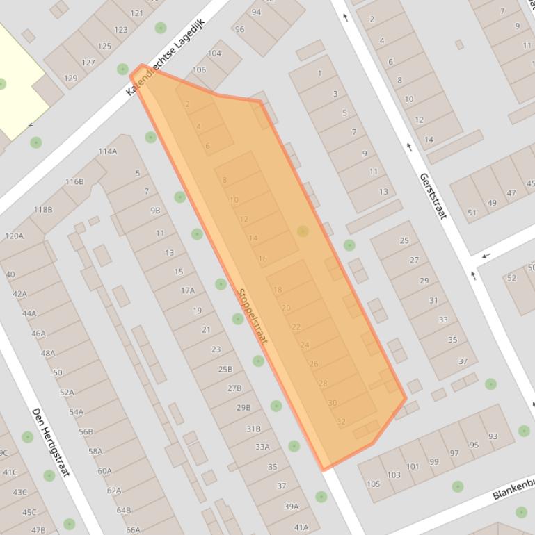 Kaart van postcodegebied 3081XN.