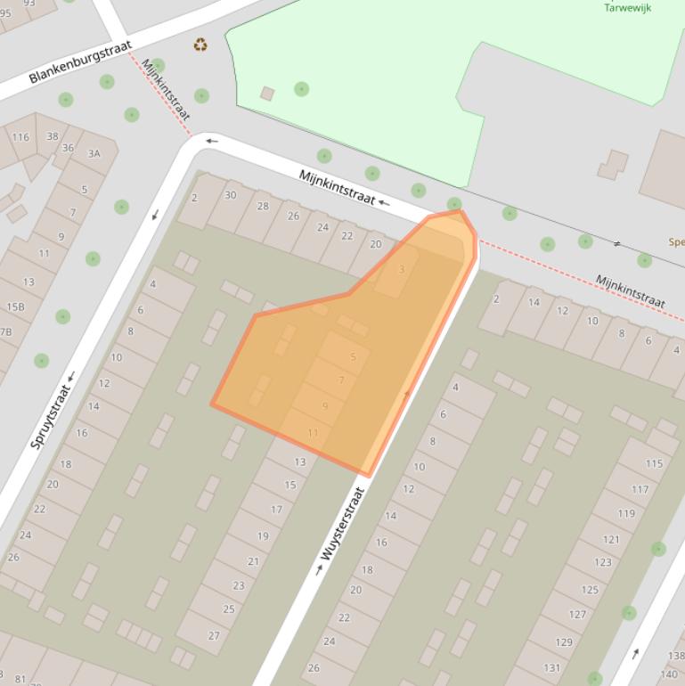 Kaart van postcodegebied 3081XV.