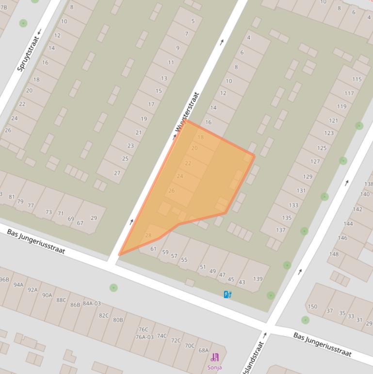 Kaart van postcodegebied 3081XZ.