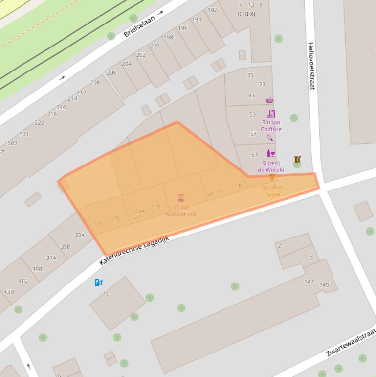 Kaart van postcodegebied 3081ZG.