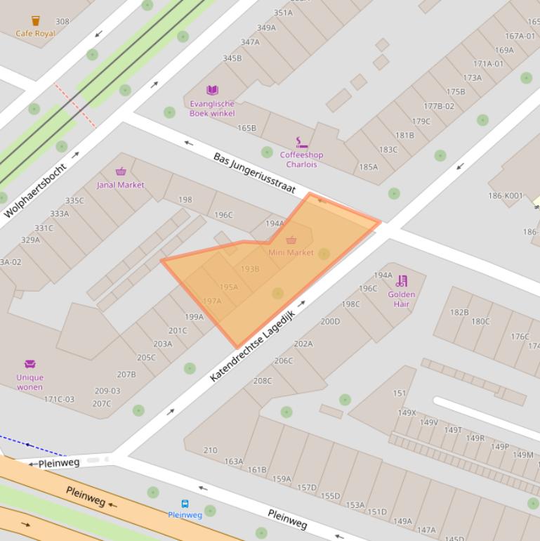 Kaart van postcodegebied 3081ZV.