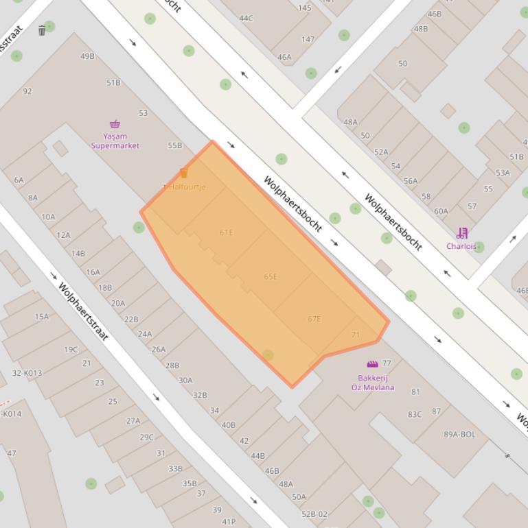 Kaart van postcodegebied 3082AD.