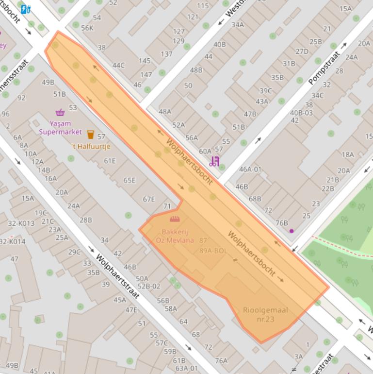 Kaart van postcodegebied 3082AE.