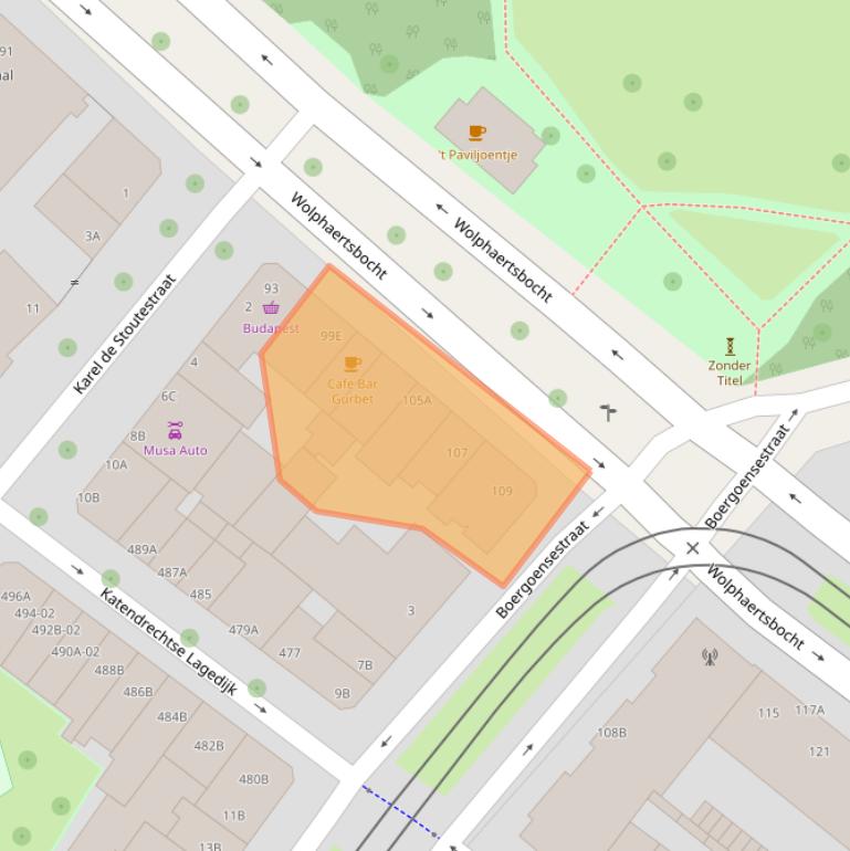 Kaart van postcodegebied 3082AG.