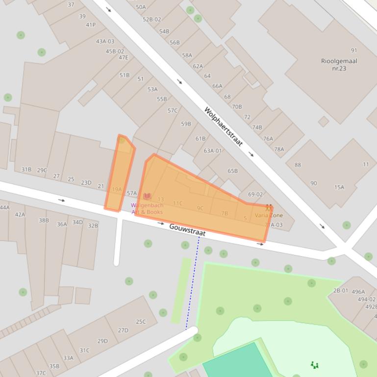 Kaart van postcodegebied 3082BA.