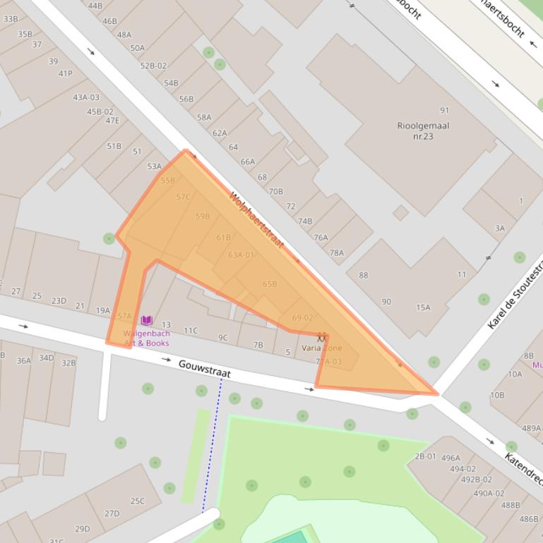 Kaart van postcodegebied 3082BM.