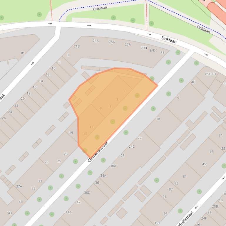 Kaart van postcodegebied 3082CA.