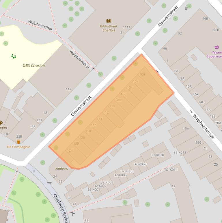 Kaart van postcodegebied 3082CL.