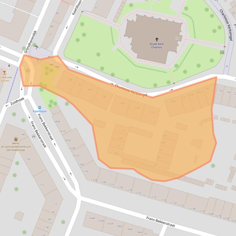 Kaart van postcodegebied 3082DC.