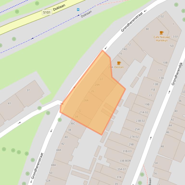 Kaart van postcodegebied 3082DL.