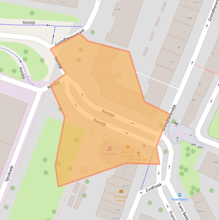 Kaart van postcodegebied 3082DS.