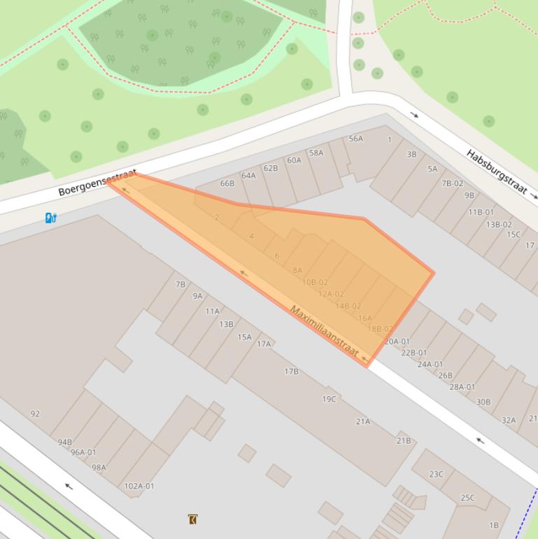 Kaart van postcodegebied 3082EB.