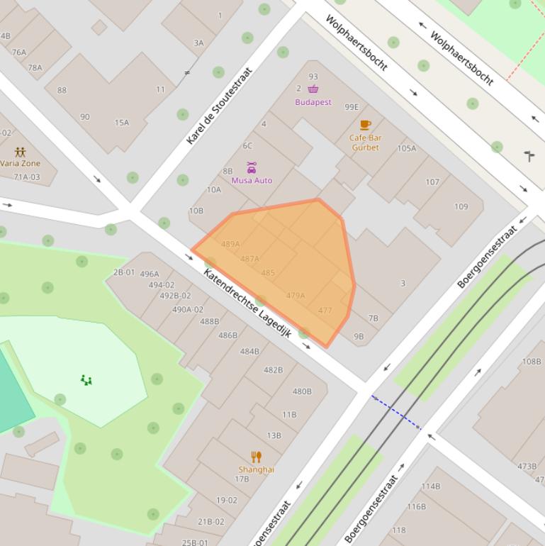 Kaart van postcodegebied 3082GD.