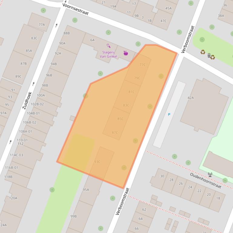 Kaart van postcodegebied 3082JC.
