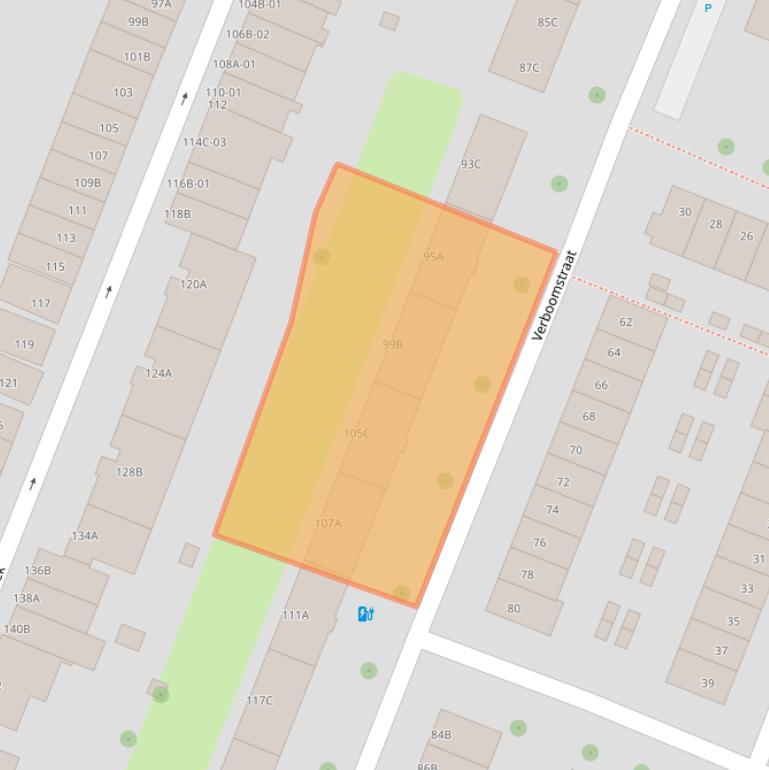 Kaart van postcodegebied 3082JD.