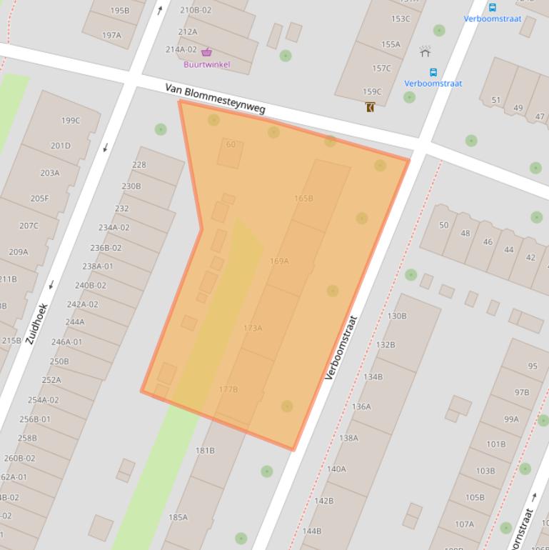 Kaart van postcodegebied 3082JJ.