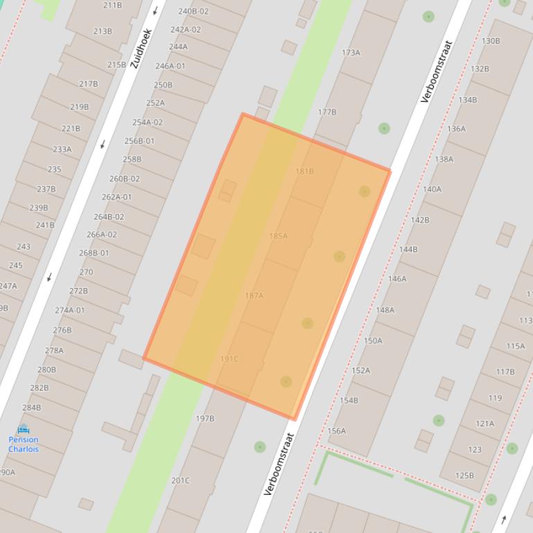 Kaart van postcodegebied 3082JK.
