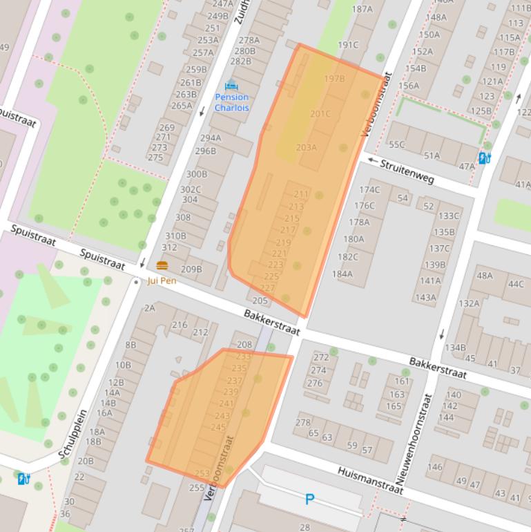 Kaart van postcodegebied 3082JL.