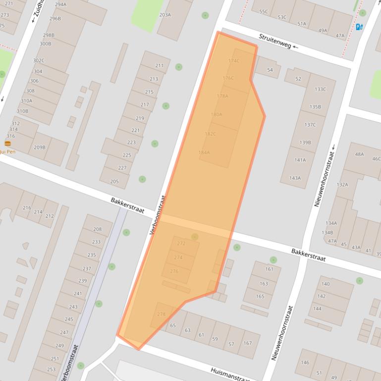 Kaart van postcodegebied 3082JV.