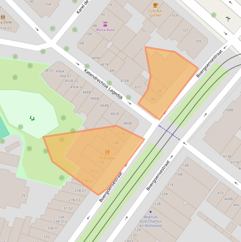 Kaart van postcodegebied 3082KA.