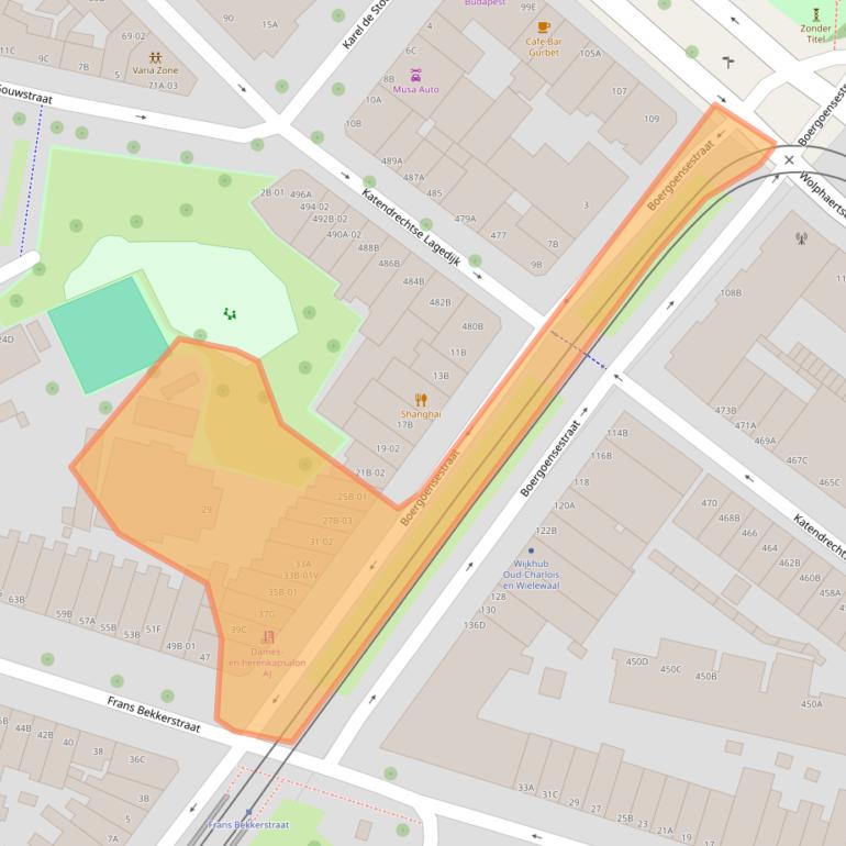 Kaart van postcodegebied 3082KB.