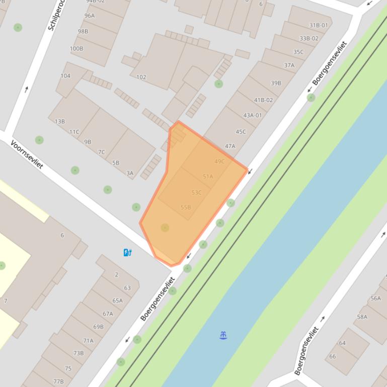 Kaart van postcodegebied 3082KJ.