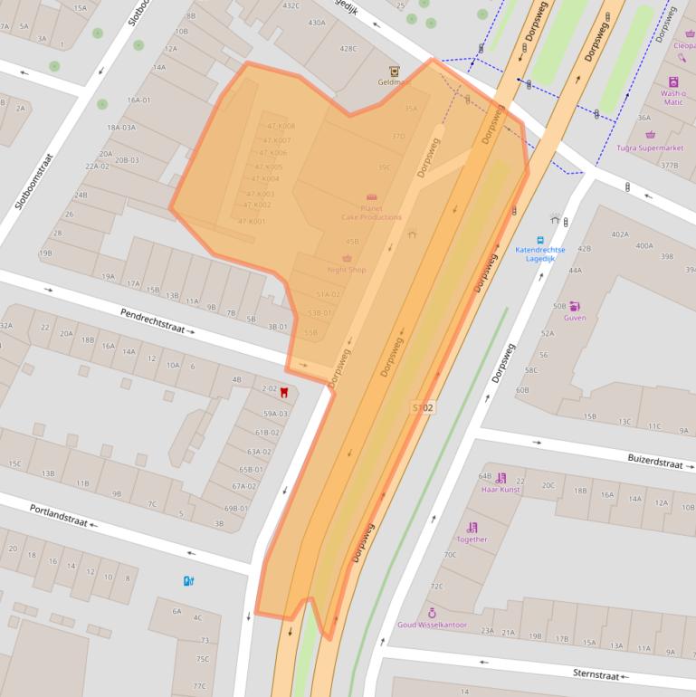 Kaart van postcodegebied 3082LB.