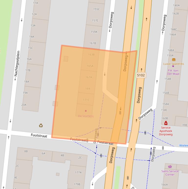 Kaart van postcodegebied 3082LK.