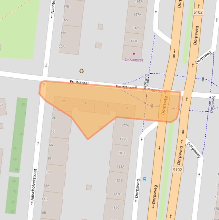 Kaart van postcodegebied 3082NB.